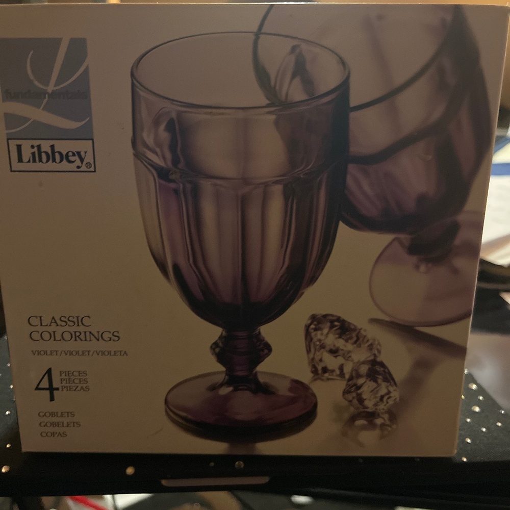 4 purple Goblets